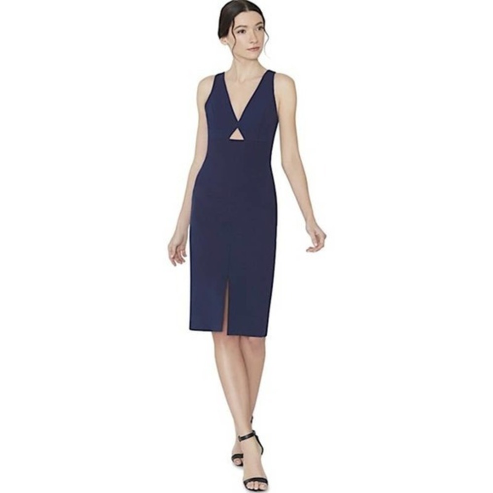 Alice and Olivia Navy Cutout Midi Dress